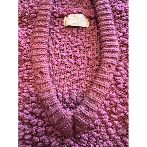 POL Chenille Sweater Rust V-neck Long Sleeve Oversized Hoodie Medium Soft Cozy - Picture 10 of 10